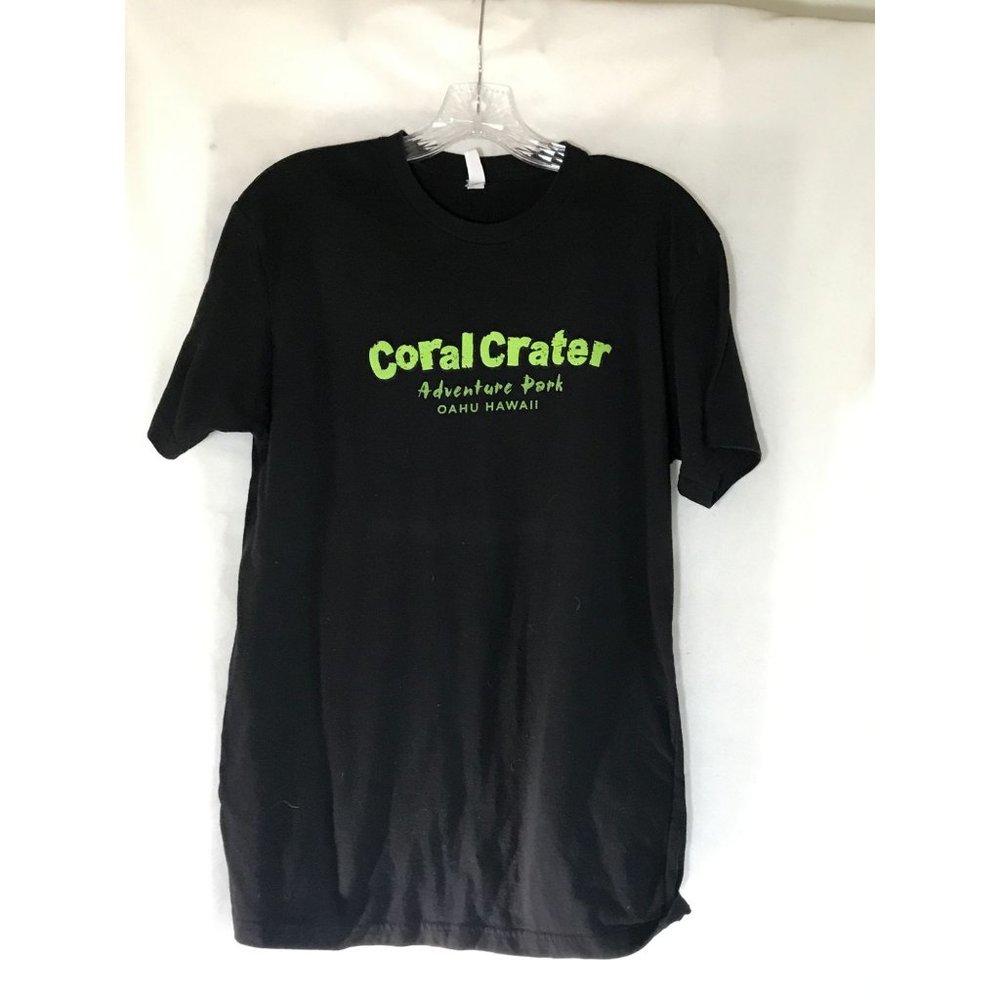 Coral Crater Adventure Park T-Shirt Cotton in Black Mens Size S Oahu Hawaii